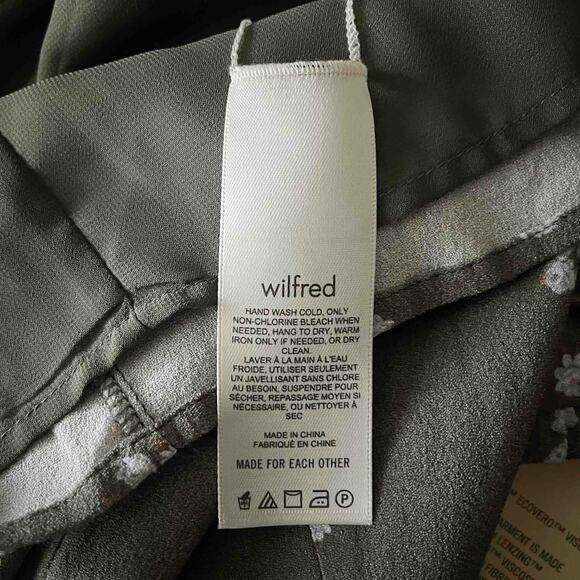 NWT Womens Wilfred Sweetheart Bustier Mini Fable Dress Bitter Sage Floral Sze 10 - Picture 8 of 11